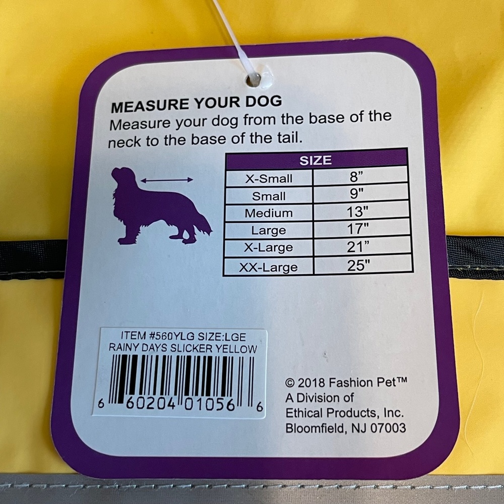 Fashion Pet Yellow Reflective Dog Rain Coat - Picture 9 of 13